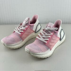 Adidas UltraBoost 19 Athletic Shoes Women’s Size 9 EUR 41.3 Pink Knit Sneakers